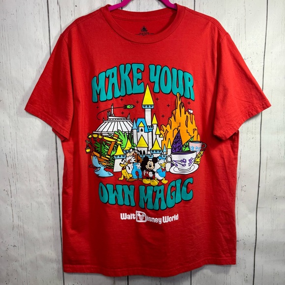 Disney Parks Make Your Own Magic Tee XL Mickey Mouse Graphic WDW Disneycore - Picture 7 of 11